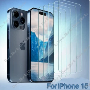 For iPhone 15/15 Plus/15 Pro/15Pro Max Tempered GLASS Screen Protector Wholesale - Picture 1 of 12