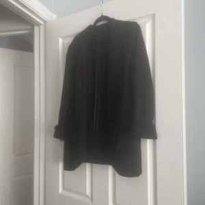 New Look Black Blazer, Size 16, Unlined & Lightweight, Folded Cuffs - Picture 1 of 6