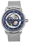 Zeppelin New Captains Line Stainless Steel Blue Skeleton Dial 8664M3 Mens Watch