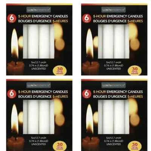 Luminessence 5-Hour Emergency Candle Long Lasting 24 Candles Total USA - Picture 1 of 2