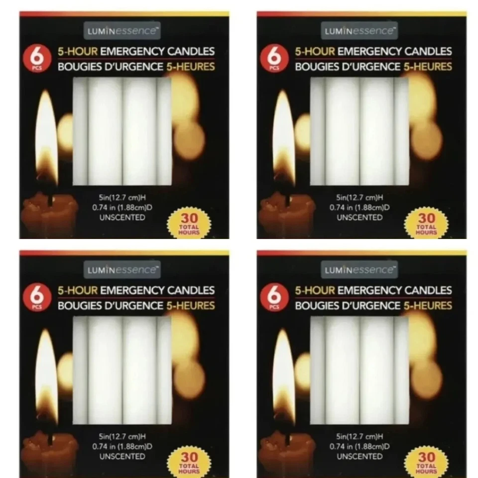 Luminessence 5-Hour Emergency Candle Long Lasting 24 Candles Total USA - Image 1 of 2