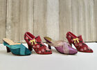 LOT (4) Mini Chaussures Femme Vintage Céramique Décoration *2,75 POUCES - Telles quelles