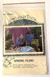 Cotton Ginnys Pattern Sweats & Tees Spring Fling Hummingbirds Chicks Bunnies - Picture 1 of 6