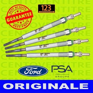KIT 4 CANDELETTE ORIGINALI FORD 1.5 1.6 2.0 TDCI PSA 1.6 BLUE HDI - Foto 1 di 2