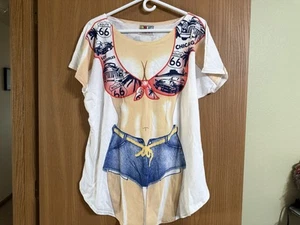 Route 66 Bikini Body T-Shirt Cover Up Regular Size - Bild 1 von 12
