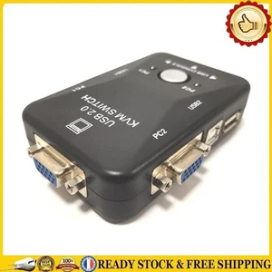 Adaptateur sélecteur de commutateur KVM USB 2.0 VGA 2 en 1 sortie pour clavier s - Afbeelding 1 van 11