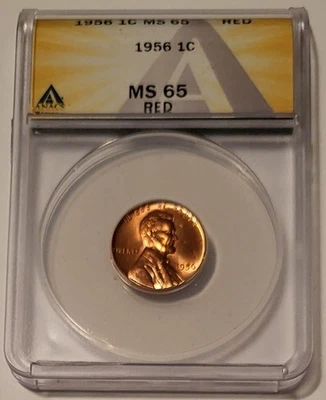 1956 Lincoln Wheat Cent MS65 RED ANACS - Image 1 of 2