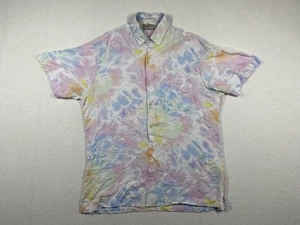 Kenny Flowers Hawaiian Shirt Mens XL Pastel Island Tie Dye Button Up Resort Bali - Picture 1 of 7