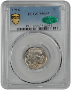 1916 Buffalo PCGS (CAC) MS 65 - Foto 1 di 4