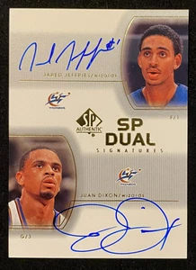 2002-03 SP Authentic Jared Jeffries/Juan Dixon Dual Signatures AUTO !!!  WIZARDS - Picture 1 of 2