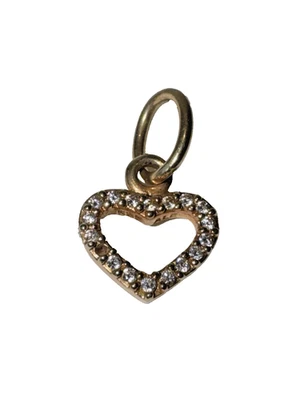 Pandora Diamond And 14k Gold Be My Valentine Heart Pendant - Missing 1 diamond - Image 1 of 4