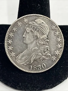 1830 gedeckelte Büste Silber Half Dollar - Bild 1 von 2