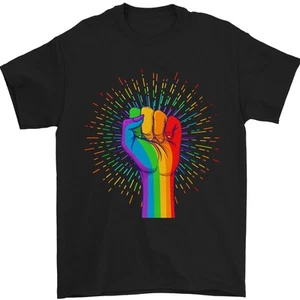 LGBT Fist Gay Pride Day Awareness Mens T-Shirt 100% Cotton - Picture 1 of 28