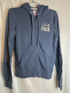 Victoria's Secret Pink 5th & Ocean SZ S NFL Seattle Seahawks Team Hoodie Sweater - Picture 1 of 14
