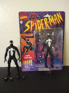 Marvel Legends Retro Symbiote Spiderman 6 Inch AUTHENTIC 1 IN-BOX READ BELOW - Picture 1 of 5