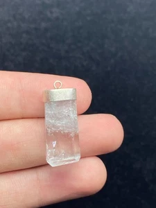 28,10 ct natürlicher Aquamarin Anhänger - Sterlingsilber - Heilschmuck - Bild 1 von 4