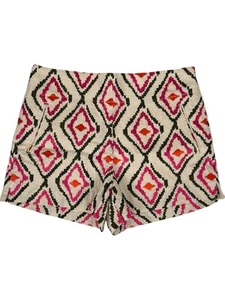 NWT Ann Taylor LOFT Women's Shorts SZ 8 embroidered 100% Linen The Rivera Short - Picture 1 of 24