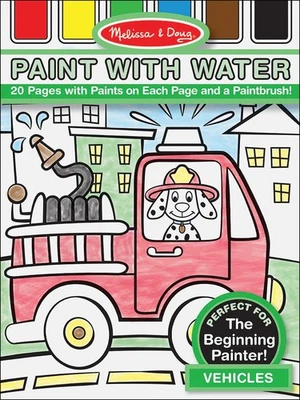 5 Pack - Melissa & Doug Paint W/Water Pad 8.25"X11" 20pgs-Vehicles - MDPWW-4164 - Bild 1 von 4