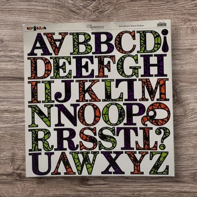 Reminisce Alphabet Stickers Halloween Boo Bash Scrapbooking NEW - Image 1 of 4