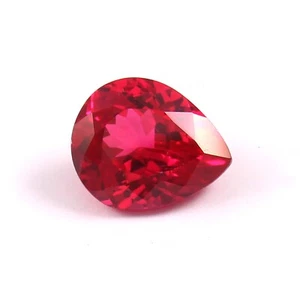 AAA Ravishing 12x10 MM Natural Blood Red Mozambique Ruby Loose Pear Gemstone Cut - Picture 1 of 4