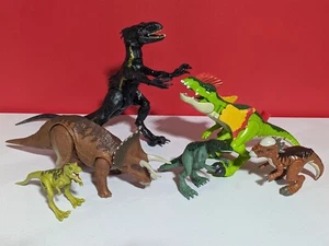 Jurassic World Park Toys Lot of 6 Dinosaurs Mattel & Imaginext Bundle - Picture 1 of 18