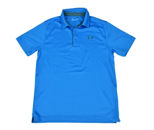 Under Armour Tech Polo Shirt Uomo M Performance Blu Golf Vestibilità Larga - Foto 1 di 6