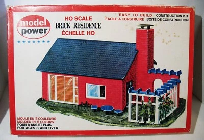 Vtg IOB Model Power HO Scale No. 430 Brick Residence Construction Kit 1:87 Scale - Image 1 of 4