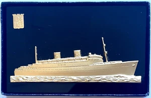 SS OCEANIC HOME LINEES PAPEL PISAPAPELES METAL TRANSATLÁNTICO CRUCERO ALIVIO EN MÁRMOL - Imagen 1 de 3