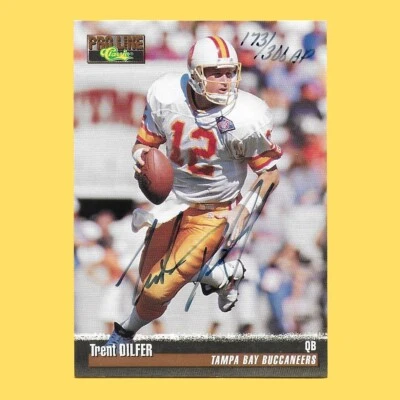 1995 Classic Pro Line Autograph - Trent Dilfer #/306AP Foto 1 de 2