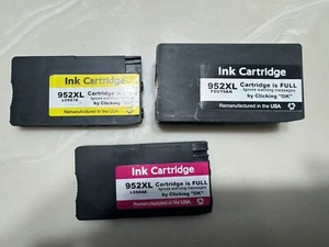 Gebrauchte 3er Pack 952XL Tintenpatronen HP Officejet Pro 8740 8710 8735 Drucker *LESEN* - Bild 1 von 3