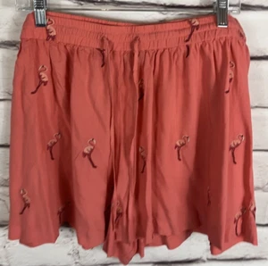 NWT Ann Taylor Loft Women's Size L Pink Flamingo Shorts Drawstring - Picture 1 of 5