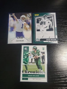 Zach Wilson ROOKIE LOT Instant Black White BW2 Leaf 03 Chronicles 86 Jets - Bild 1 von 2