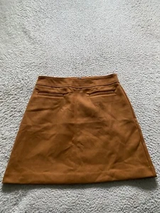 Falda corta forrada línea A tejida LOFT para mujer marrón talla 6 - Imagen 1 de 10