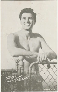 ROCK HUDSON  ACTOR  EXHIBIT SUPPLY-PENNY ARCADE CARD 1947-1985 - Picture 1 of 2