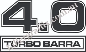 CALCOMANÍA/PEGATINA KILLER GRAFFIX PERSONALIZADA 4.0 TURBO BARRA FORD FALCON 1 PAR 30 CM DE ANCHO - Imagen 1 de 1
