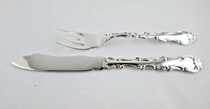 Gorham STRASBOURG Sterling Silver Solid Fish Knife 8 7/8” And Fork 7” Set - Picture 1 of 14