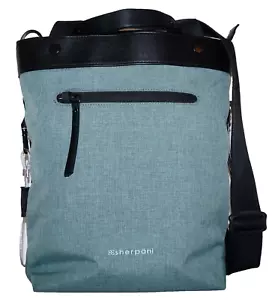 Borsa a tracolla SHERPANI Desert Aqua blu e nero polinylon in tessuto 12 x 10 - Foto 1 di 11