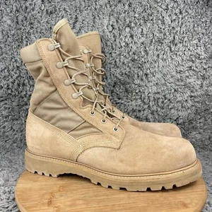 Stivali in pelle tattici da combattimento militare Vibram 14,5 R Desert Tan USA Army UFCW - Foto 1 di 10