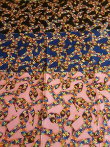 Fabric 3 Different Remennets For Autism 13 L X 27 W Multicolor - Picture 1 of 4