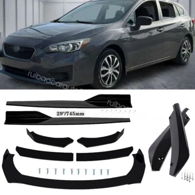 Car Front Bomper Lip Splitter Side Skirts Rear Lips Parts For Subaru Impreza WRX - Изображение 1 из 4