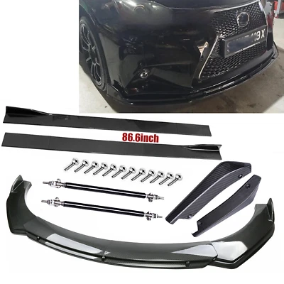 Carbon Fiber Front Bumper Lip /Side Skirt/ Strut Rods For Lexus RX350 RX350L Foto 1 de 4