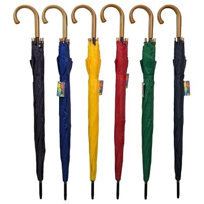 Ombrello Automatico Grande Colorato a Tinta Unita Colori Assortiti 8 Stecche - Immagine 1 di 4