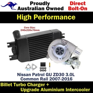 Actualización Billet Turbo + Intercooler de 70 mm para Nissan Patrol GU ZD30 3,0 L - Imagen 1 de 11