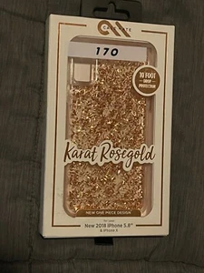 Case-Mate Case for Apple iPhone X OR xs - Karat Rosegold 10 Foot Drop Protection - Picture 1 of 2