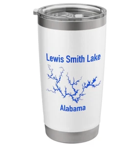Bicchiere isolato in acciaio inox Lewis Smith Lake Alabama 20 oz spedizione gratuita - Foto 1 di 4