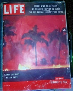 Life Magazine, March 28, 1955. Flaming Lava in Hawaii - Used - Picture 1 of 7