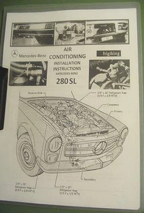 Mercedes W113 280SL AIR CONDITIONING INSTALL + SPARE PARTS - SERVICE MANUAL - Picture 1 of 10