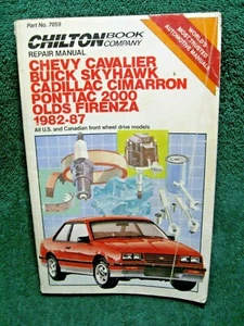 CHILTON #7059 CAVALIER-SKYHAWK-CIMARRON-OLDS FIRENZA-PONTIAC 2000 Repair Manual! - Picture 1 of 12