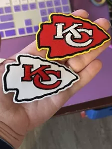2 Kansas City Chiefs Embroidered Patch-Iron Sew ON- NFL - Picture 1 of 3