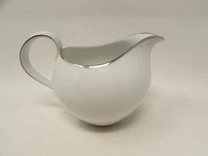 Ehering von Johann Haviland cremeweiß mit Platinbesatz Coupe Form b155 - Bild 1 von 2